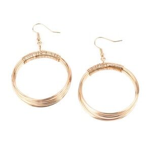 Paparazzi Gold Wire Hoop Earrings